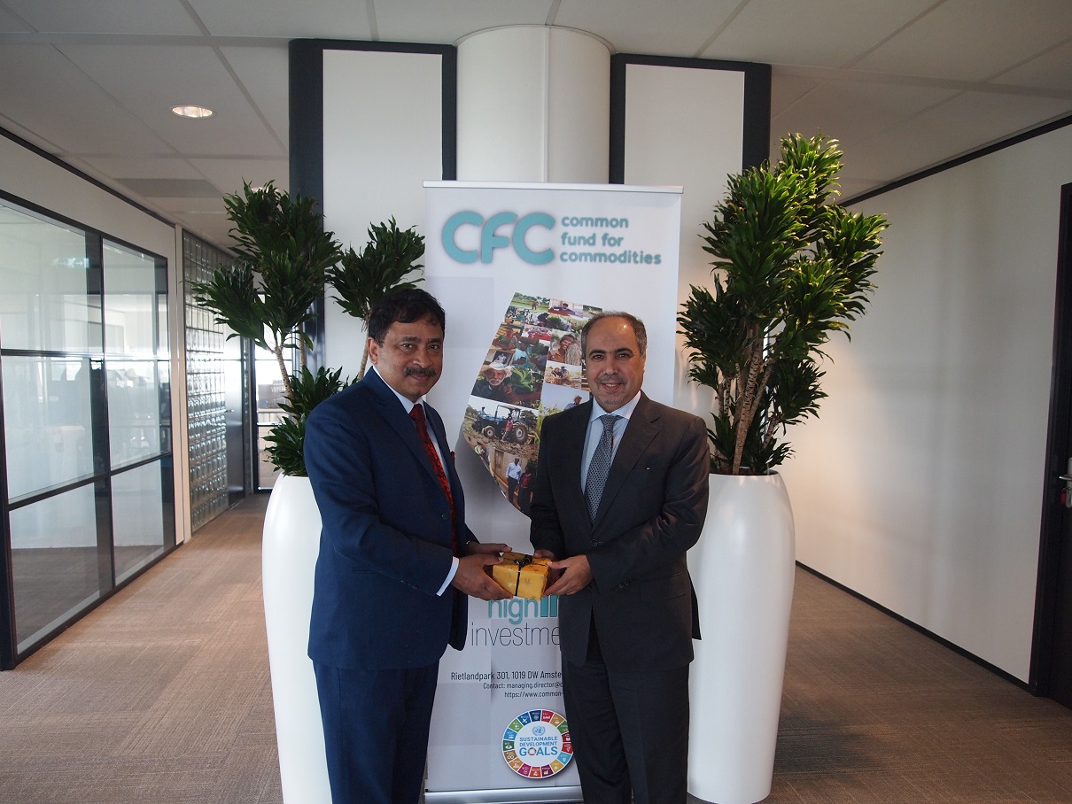 H.E. Mr. Abdul Rahman Humood A. R. Al-Otaibi, Ambassador of the State of Kuwait, is seen with Amb. Sheikh Mohammed Belal, Managing Director of CFC