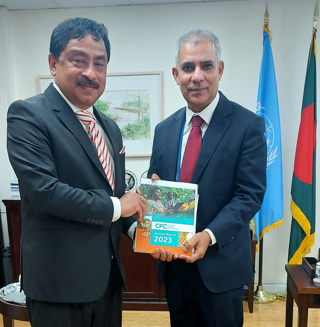Ambassador Belal is seen with Ambassador/PR Mr. Chowdhury
