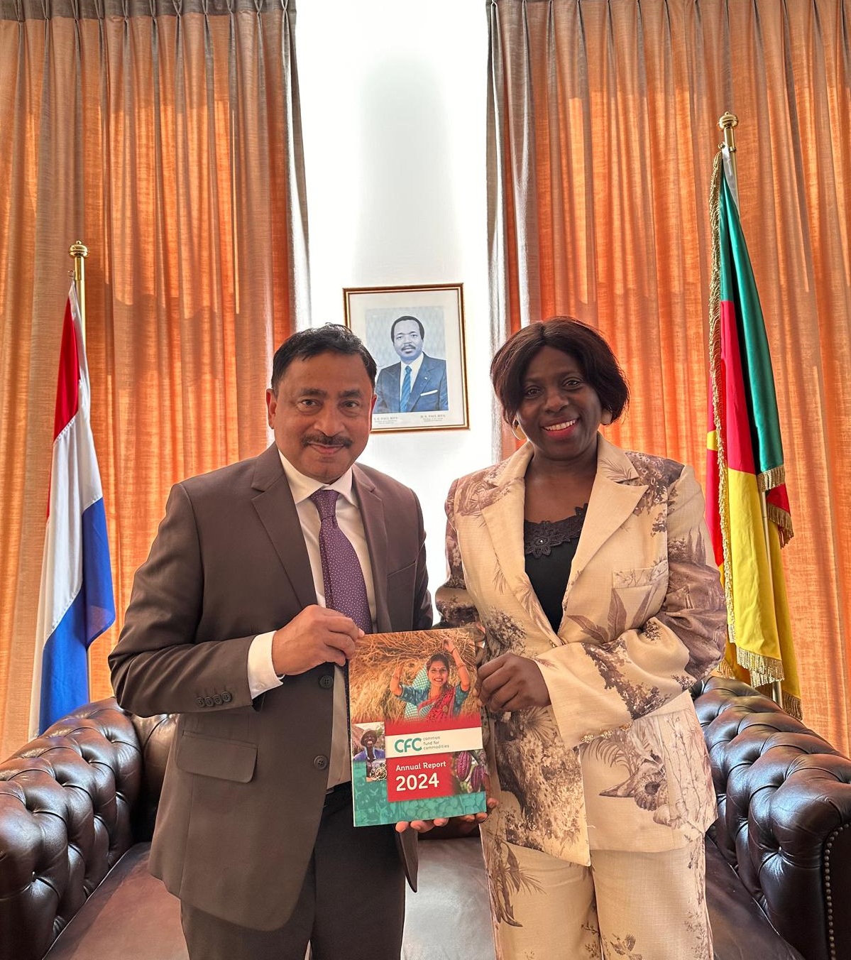 Ambassador Belal is seen with Ambassador Ondoua