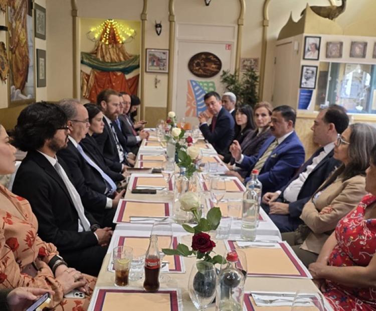 Ambassador Belal is seen with GRULAC Ambassadors/Representatives