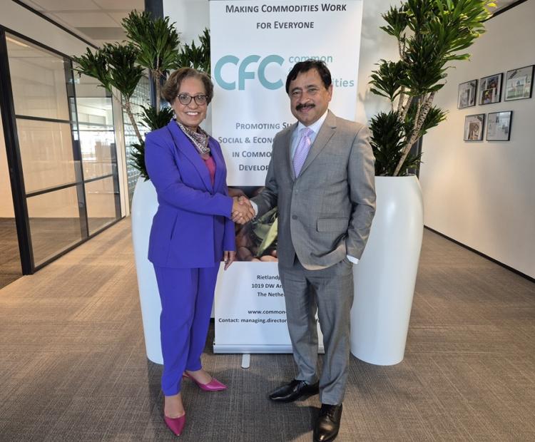 Ambassador Belal is seen with Ambassador Encoge