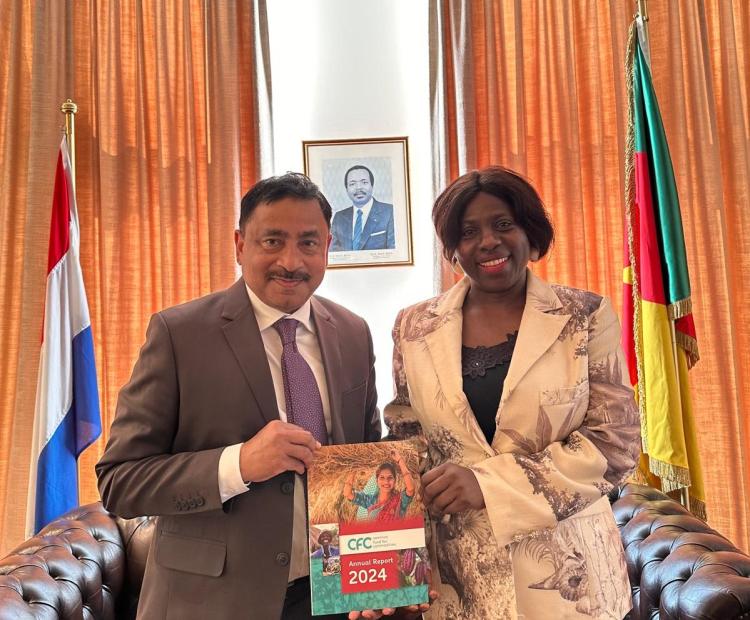 Ambassador Belal is seen with Ambassador Ondoua